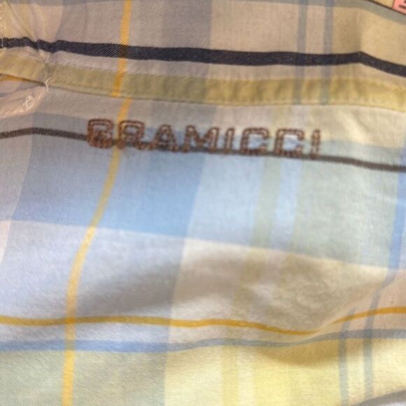 Gramicci Mens Blue White Plaid Button Down Short Sleeve Shirt Size XL - Picture 6 of 7